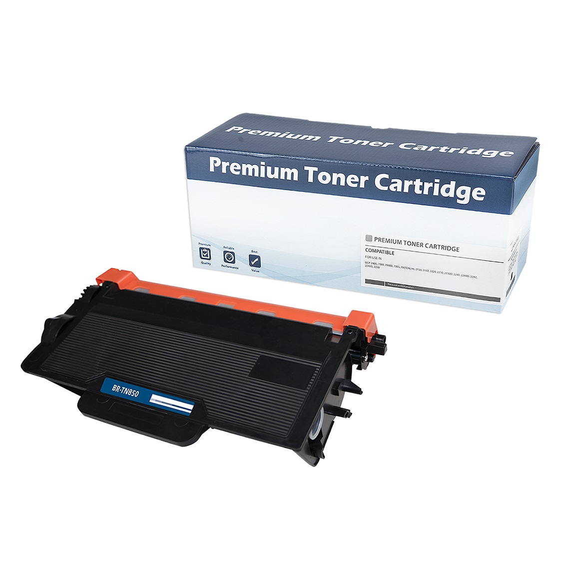 2 PACK COMPATIBLE BROTHER TN660 TONER CTG, BLACK, 2.6K HIGH YIELD