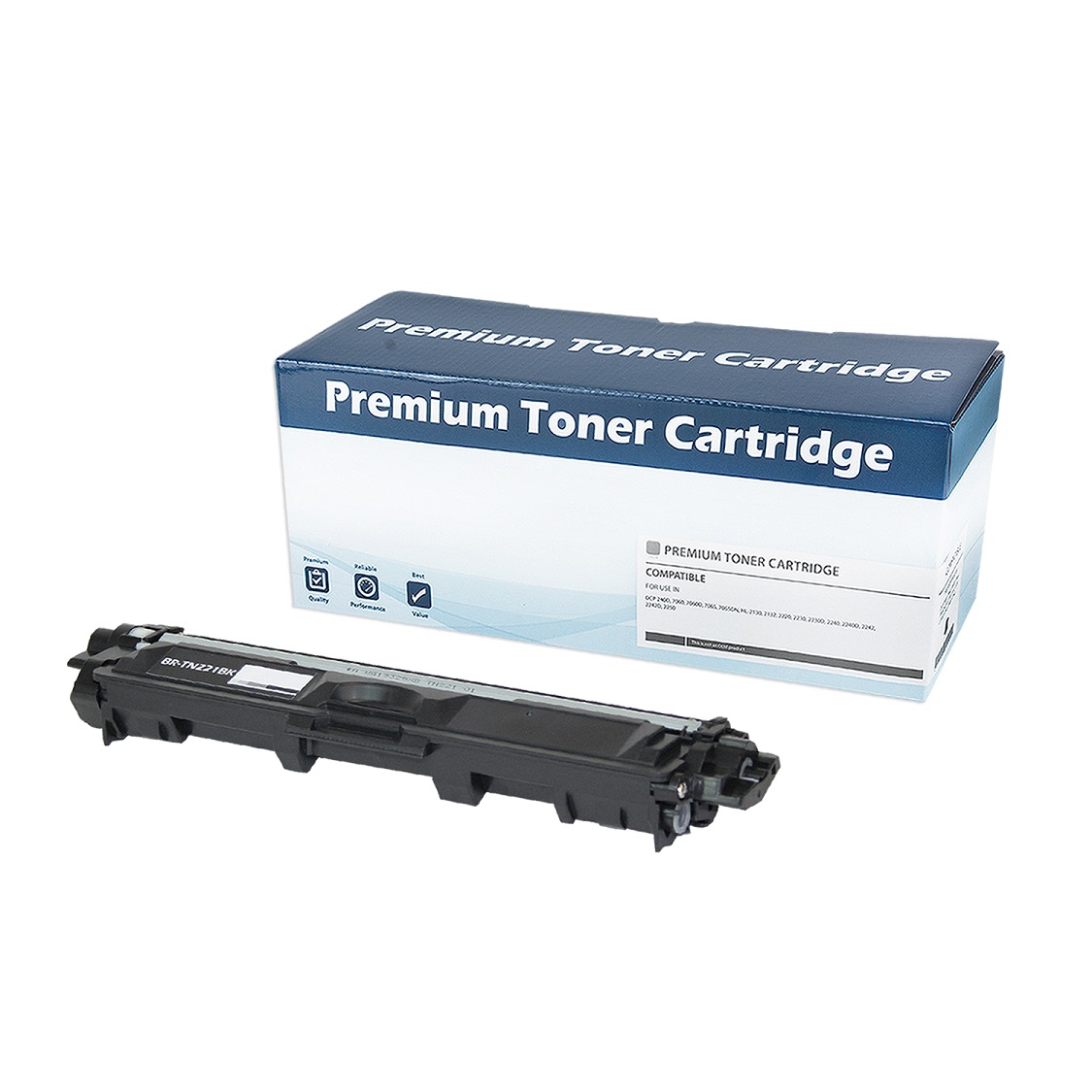 COMPATIBLE BROTHER TN221 (TN221BK) TONER CTG, BLACK, 2.5K YIELD