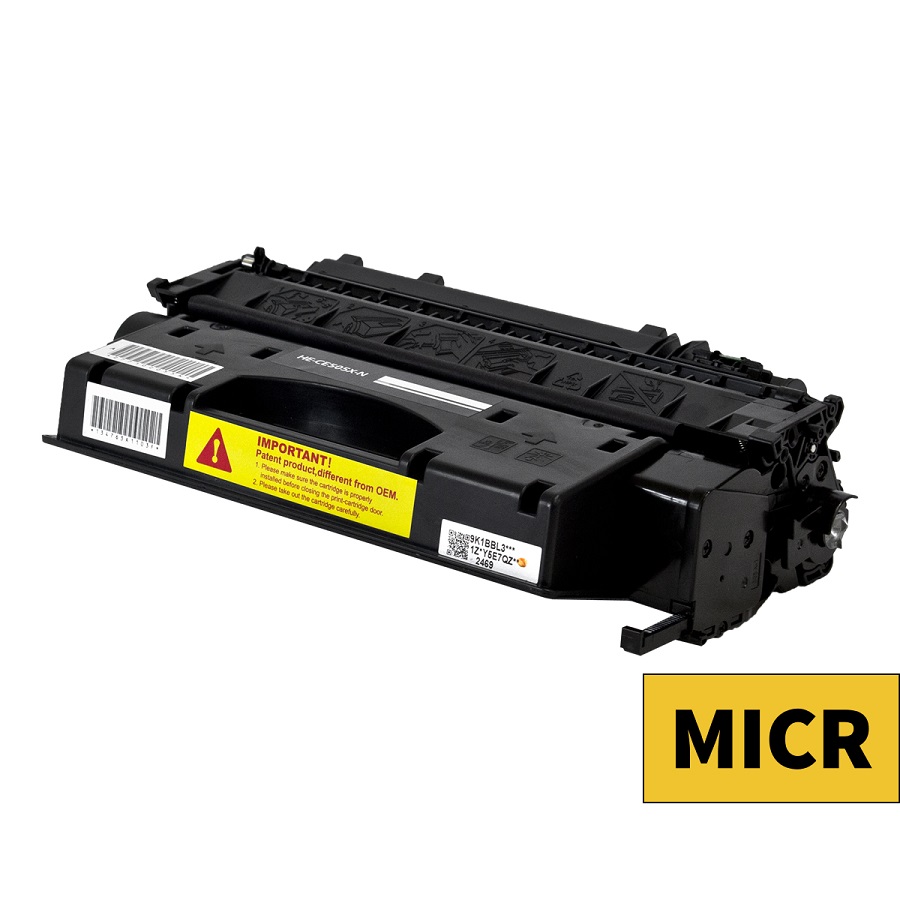 MICR COMPATIBLE HEWLETT PACKARD 05X (CE505X)  TONER CTG, BLACK, 6.5K HIGH YIELD