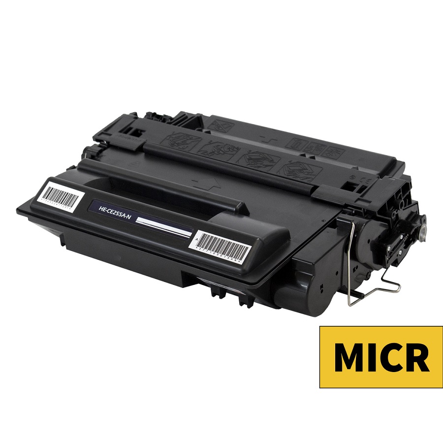 MICR COMPATIBLE HP 55A (CE255A) TONER CTG, BLACK, 6K YIELD