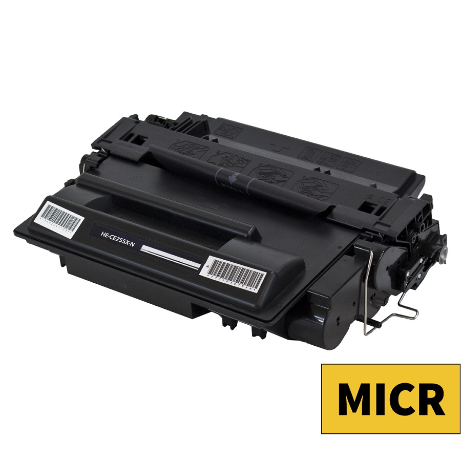 MICR COMPATIBLE HEWLETT PACKARD 55X (CE255X) TONER CTG, BLACK, 12.5K HIGH YIELD