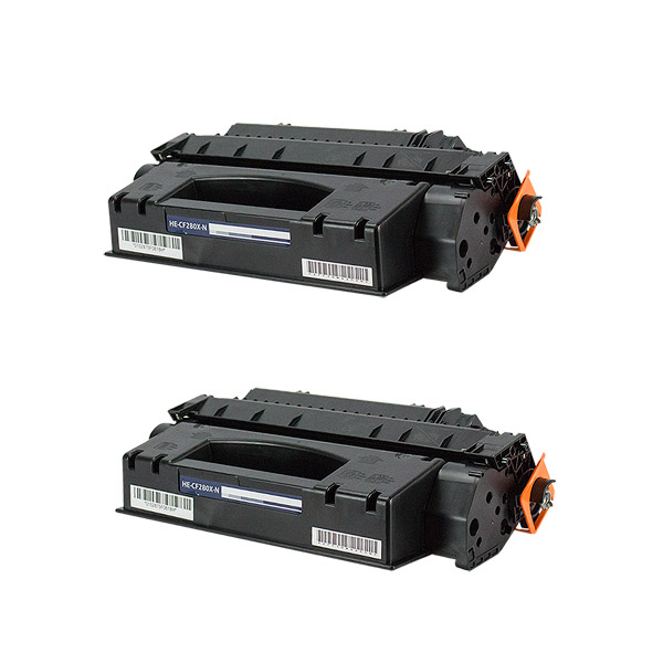  *2 PACK COMPATIBLE HP 80X (CF280X) TONER CTG, BLACK, 6.9K HIGH YIELD