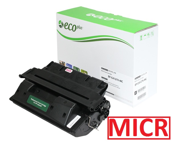 MICR ECOPLUS HP 27X (C4127X) TONER CTG, BLACK, 10K HIGH YIELD