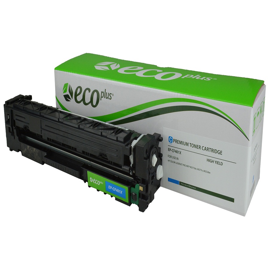 ECOPLUS HP 201X (CF401X) TONER CTG, CYAN, 2.3K HIGH YIELD