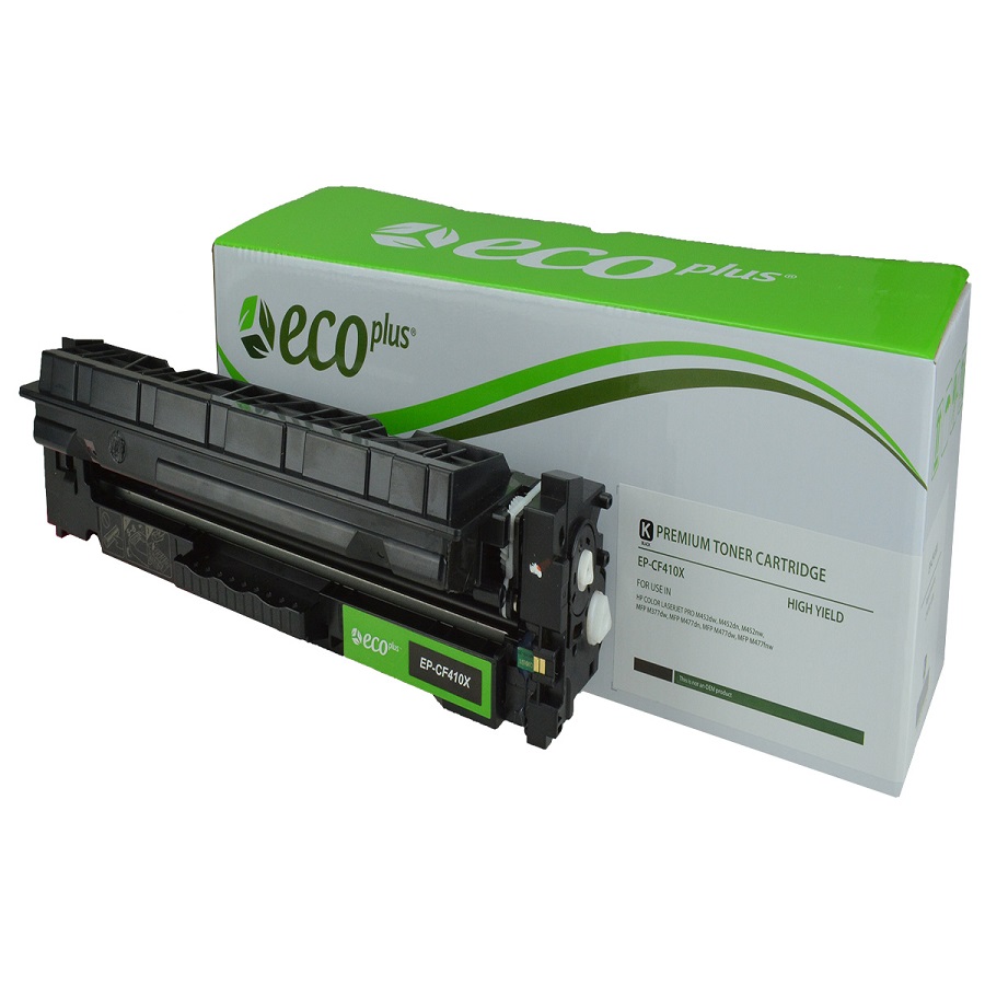 ECOPLUS HP 410X (CF410X) TONER CTG, BLACK, 6.5K HIGH YIELD