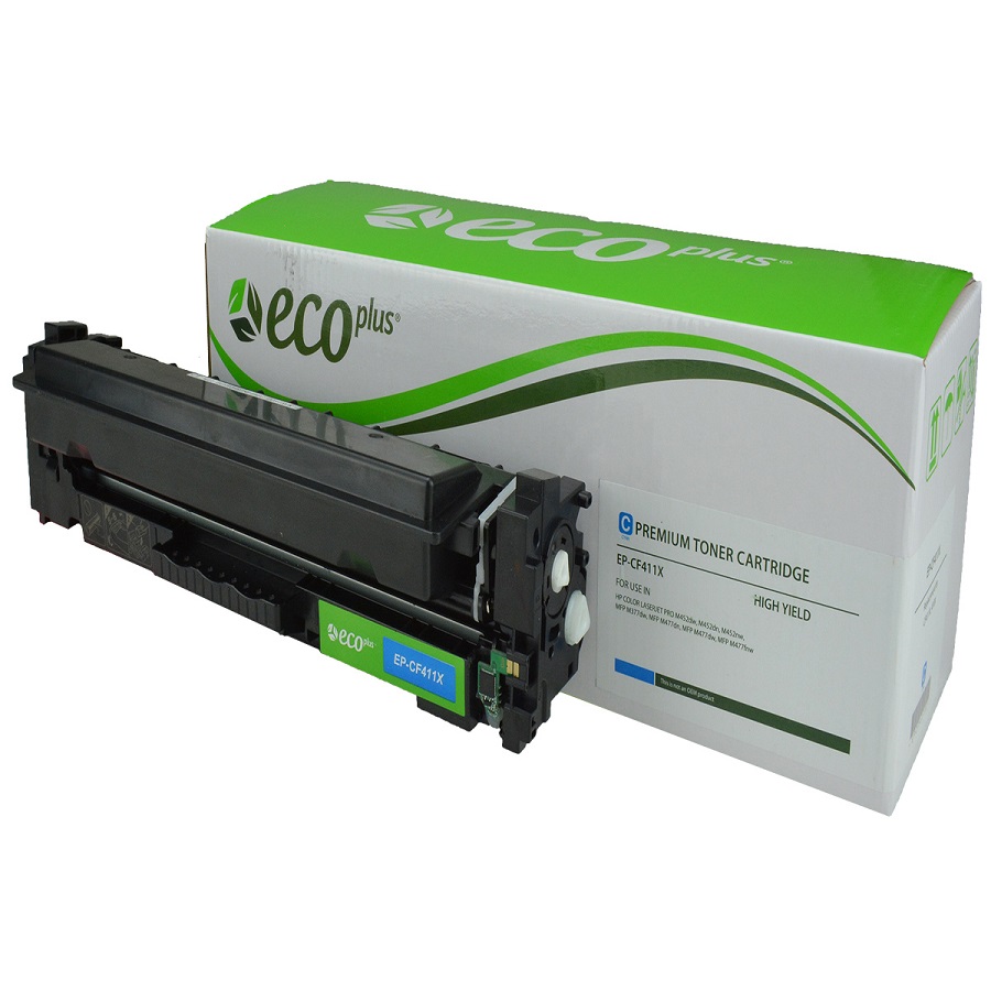 ECOPLUS HP 410X (CF411X) TONER CTG, CYAN, 5K HIGH YIELD