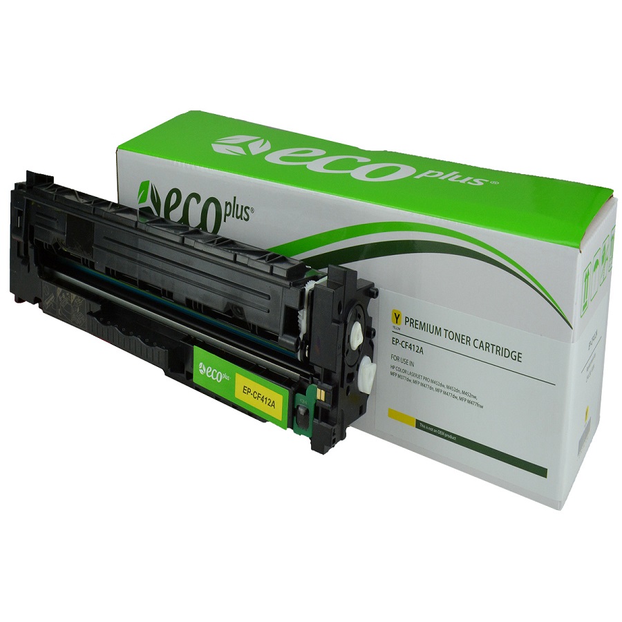 ECOPLUS HP 410A (CF412A) TONER CTG, YELLOW, 2.3K YIELD